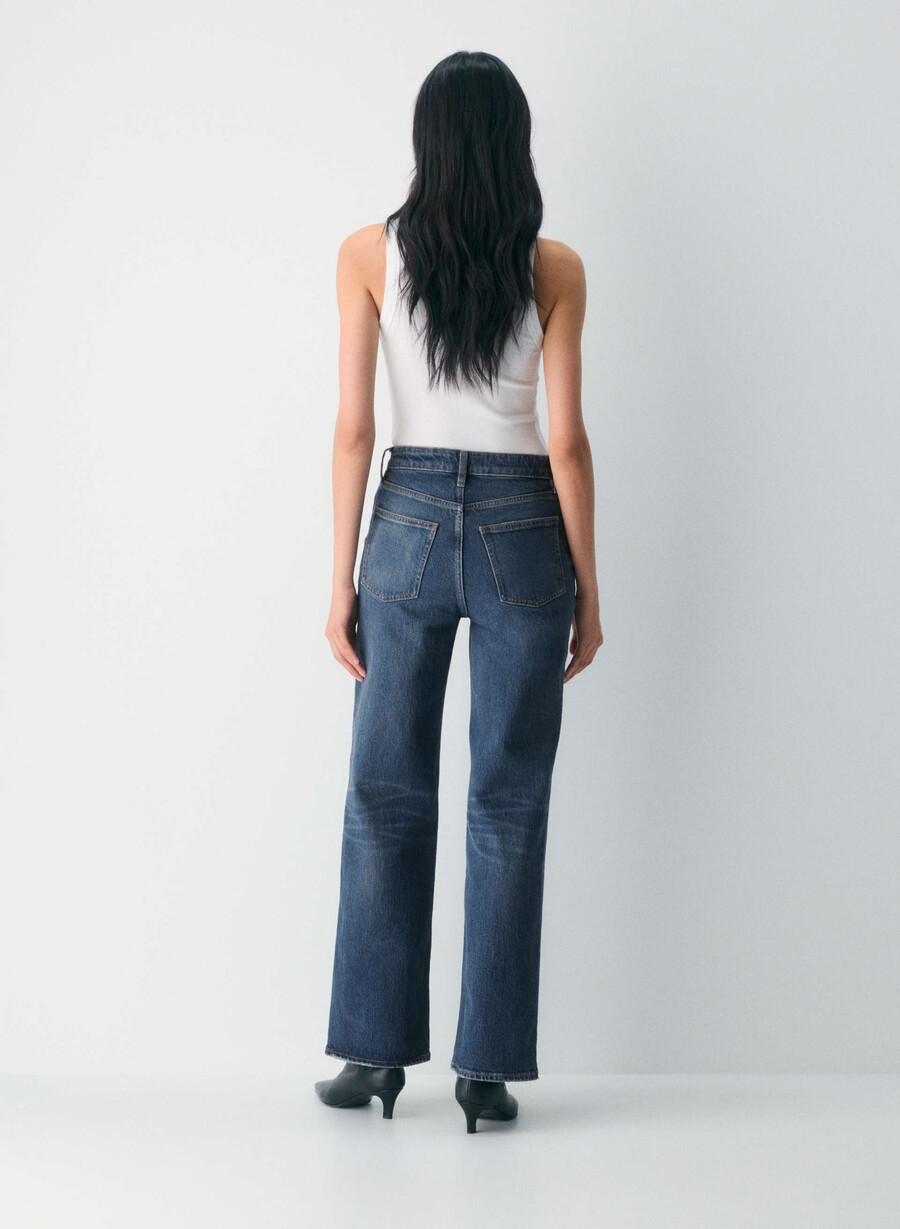 denim forum remy höga vida jeans vintage mörkblå