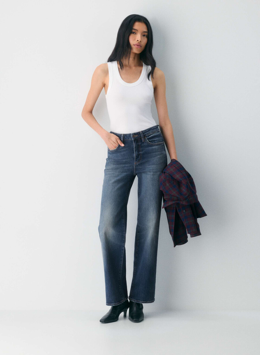denim forum remy höga vida jeans vintage mörkblå