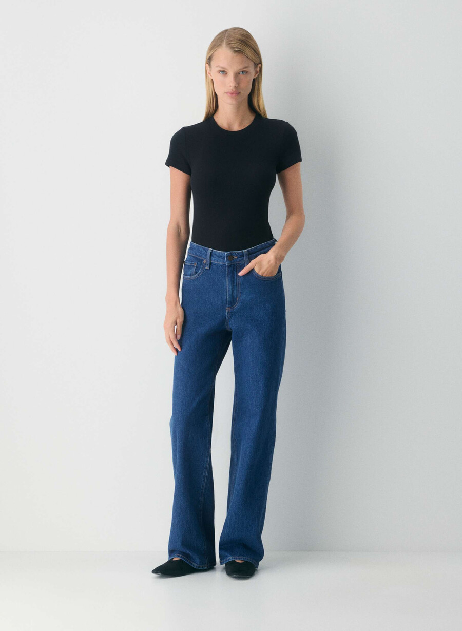 denim forum remy högmidja vida jeans true medium blÅ