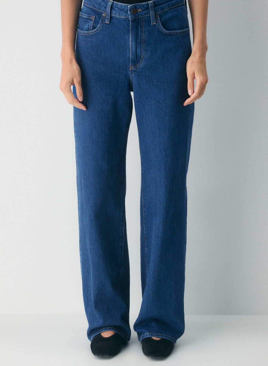 denim forum remy högmidja vida jeans true medium blÅ