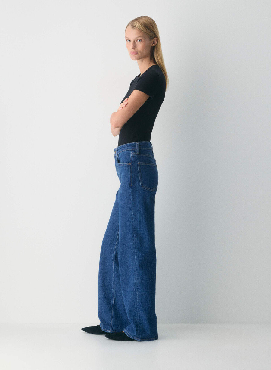 denim forum remy högmidja vida jeans true medium blÅ