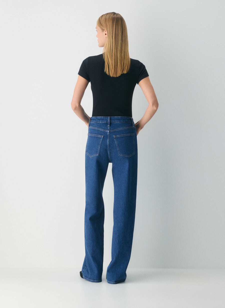 denim forum remy högmidja vida jeans true medium blÅ