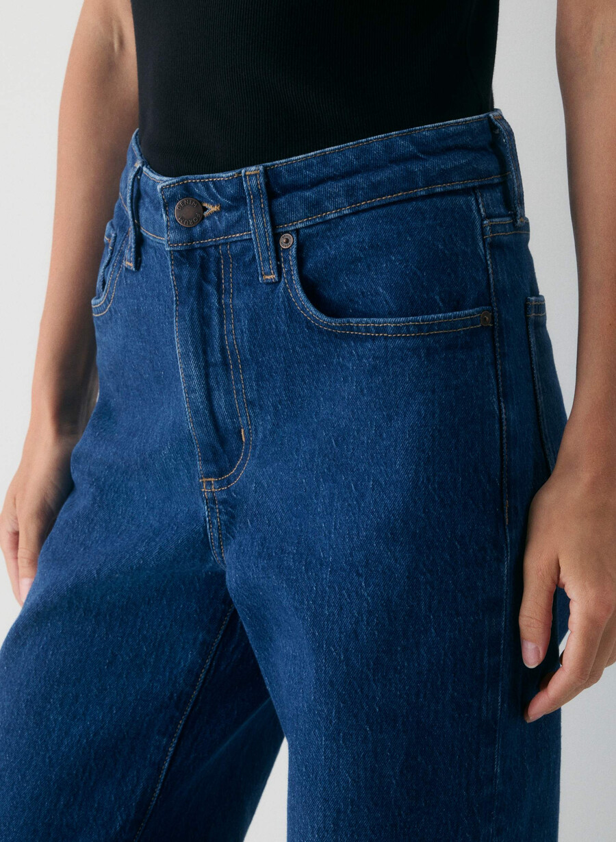 denim forum remy högmidja vida jeans true medium blÅ