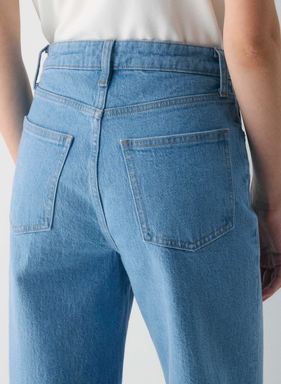 denim forum remy högmidja vida jeans true super ljusblÅ