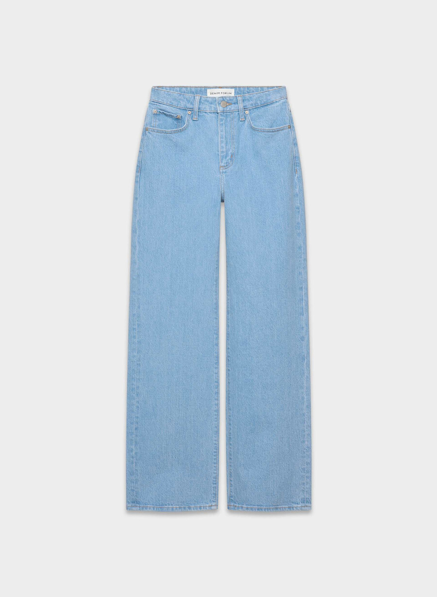 denim forum remy högmidja vida jeans true super ljusblÅ