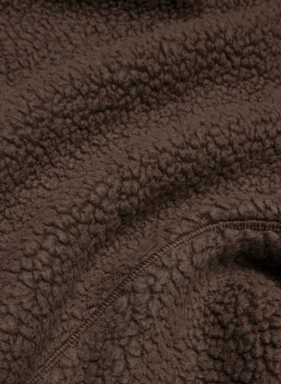 polartec thermal pro 12 zip hi-hip hoodie rich mocha brun