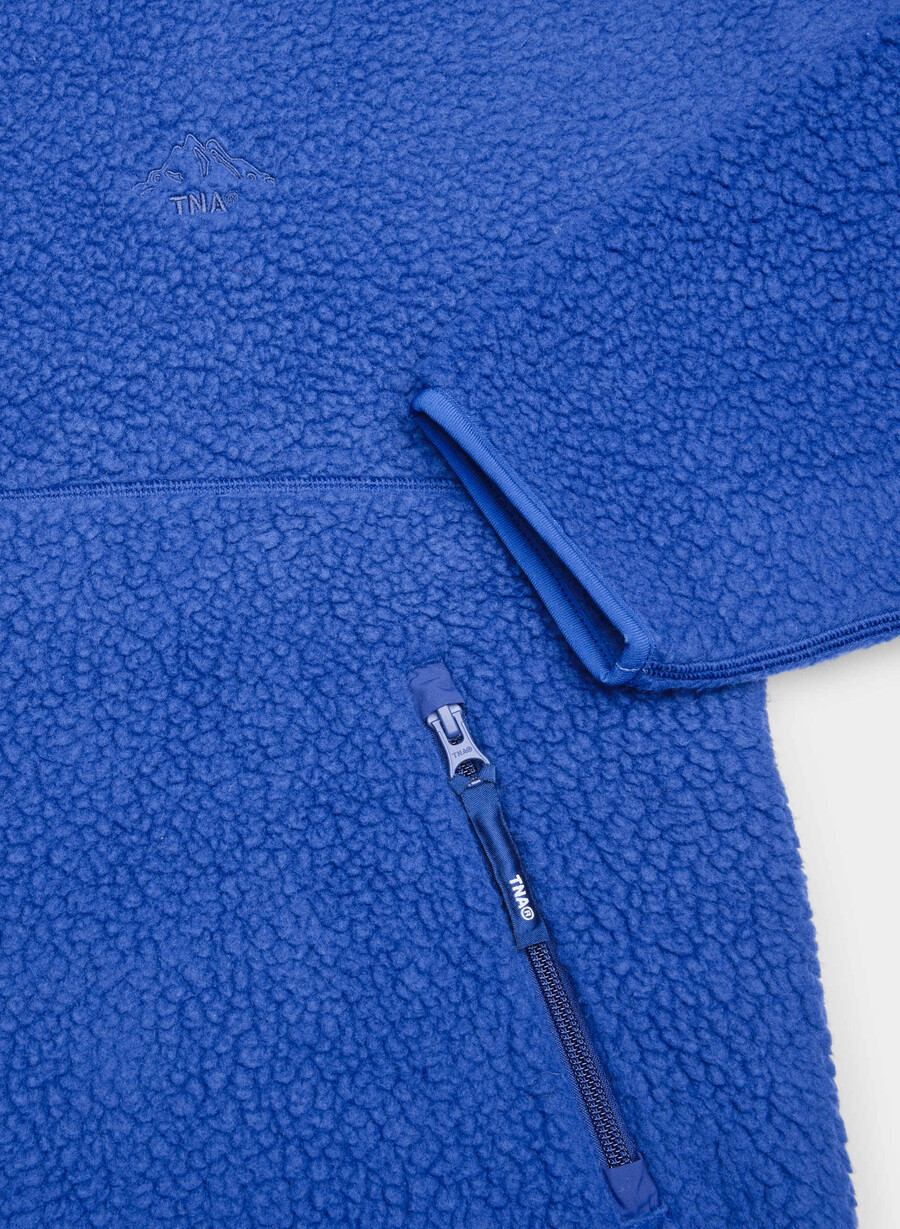 polartec thermal pro 12 zip hi-hip hoodie jazz blÅ
