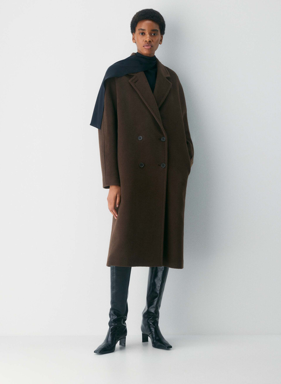 slouch-kappan - Återkamelull burnt cedar