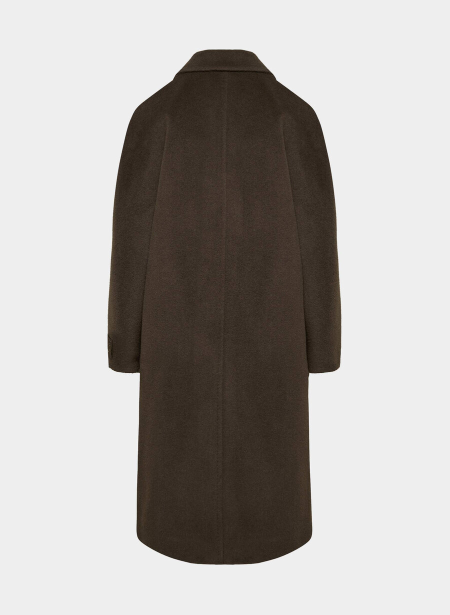 slouch-kappan - Återkamelull burnt cedar