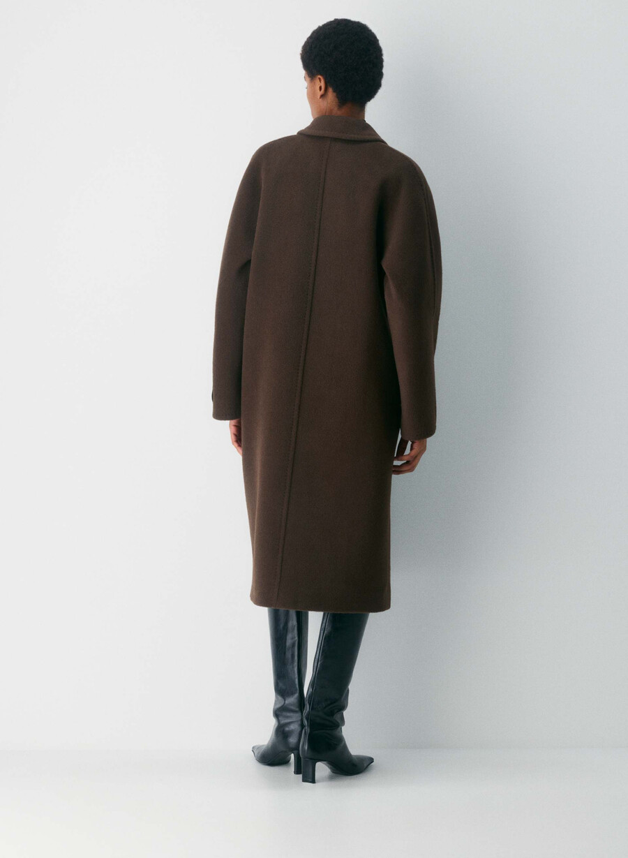 slouch-kappan - Återkamelull burnt cedar