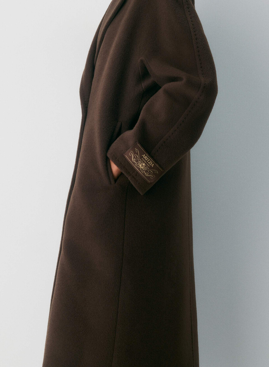 slouch-kappan - Återkamelull burnt cedar