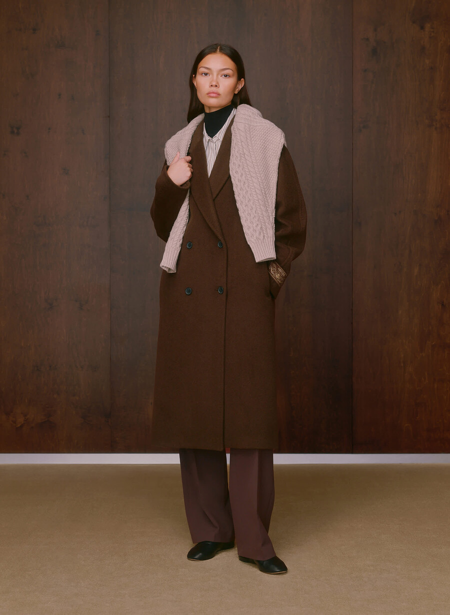 slouch-kappan - Återkamelull burnt cedar