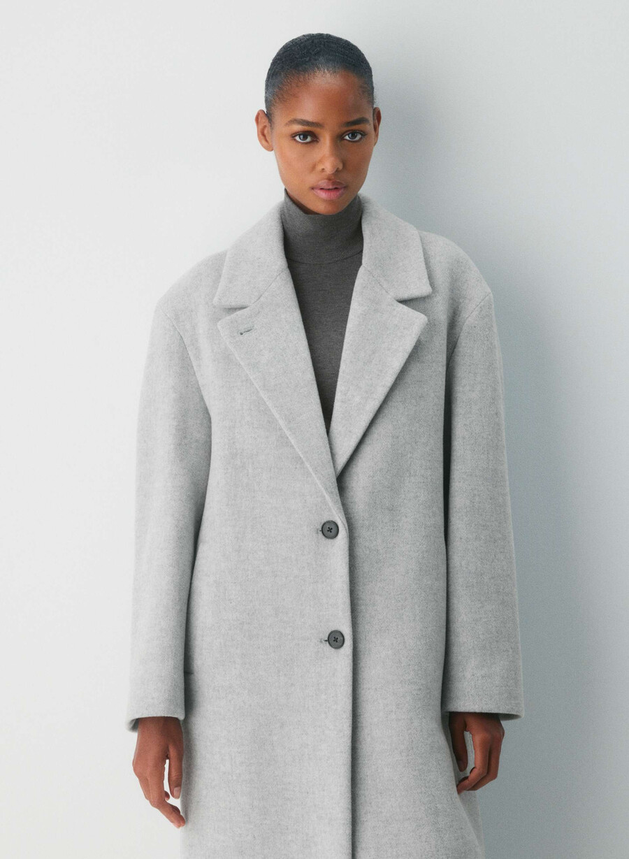 the only coat - mjuk ull kashmir ljusgrÅ ljusgrÅ