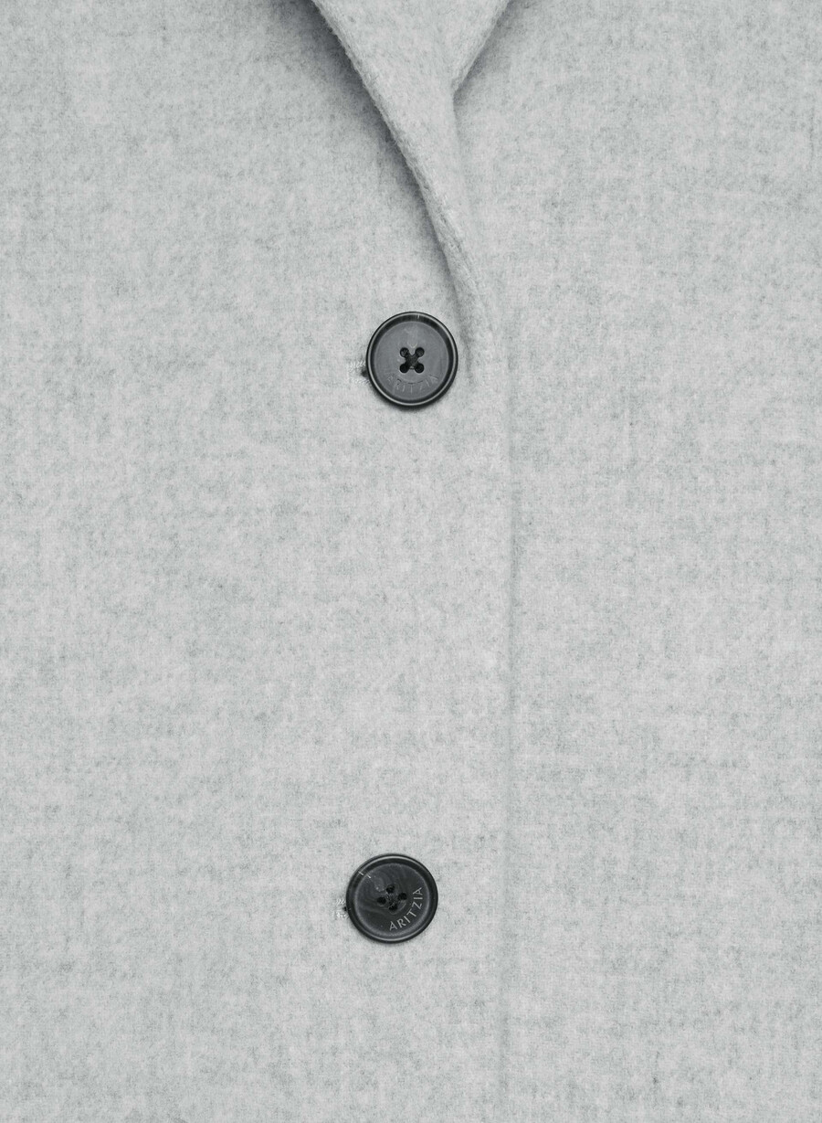 the only coat - mjuk ull kashmir ljusgrÅ ljusgrÅ