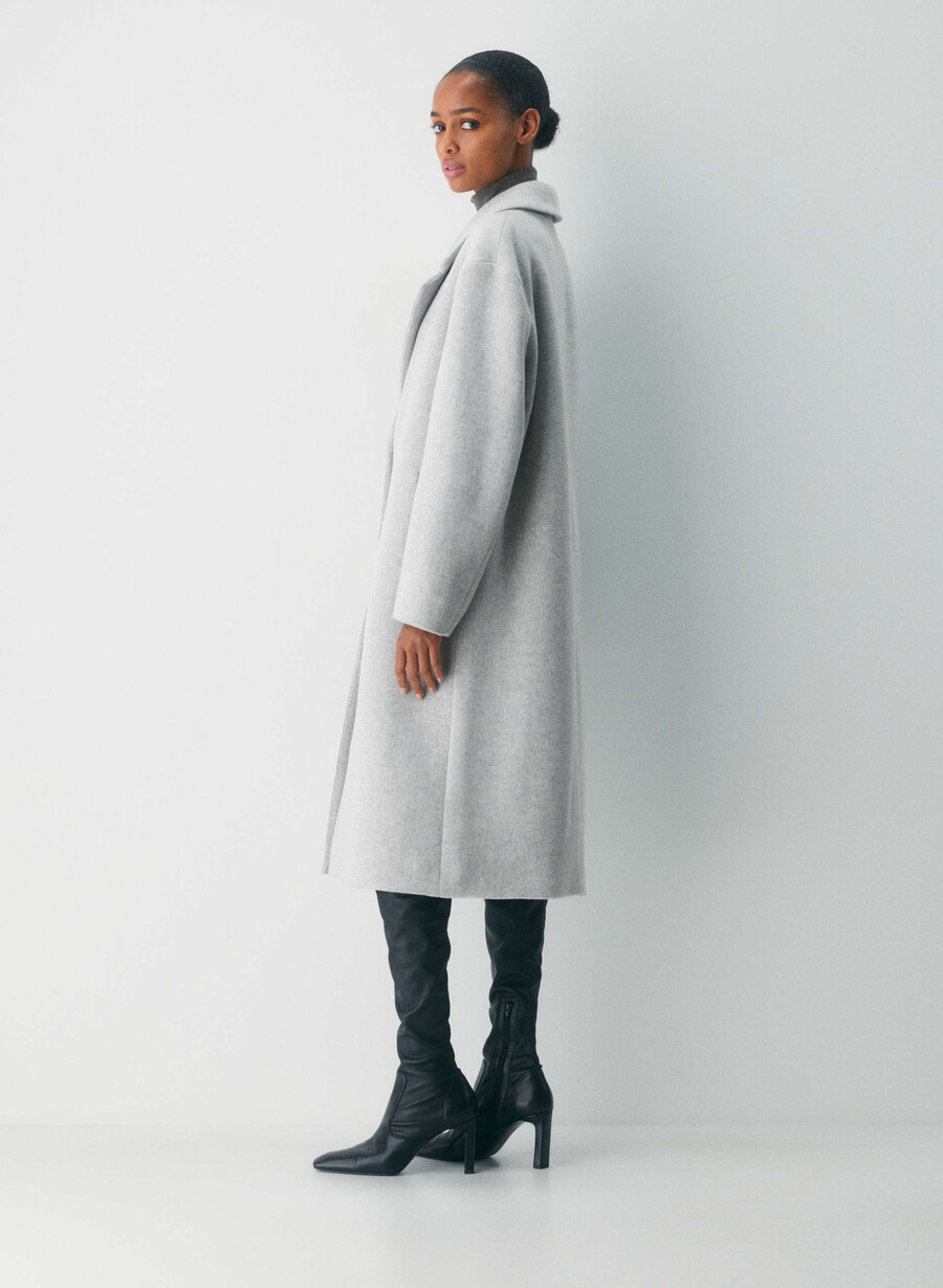 the only coat - mjuk ull kashmir ljusgrÅ ljusgrÅ