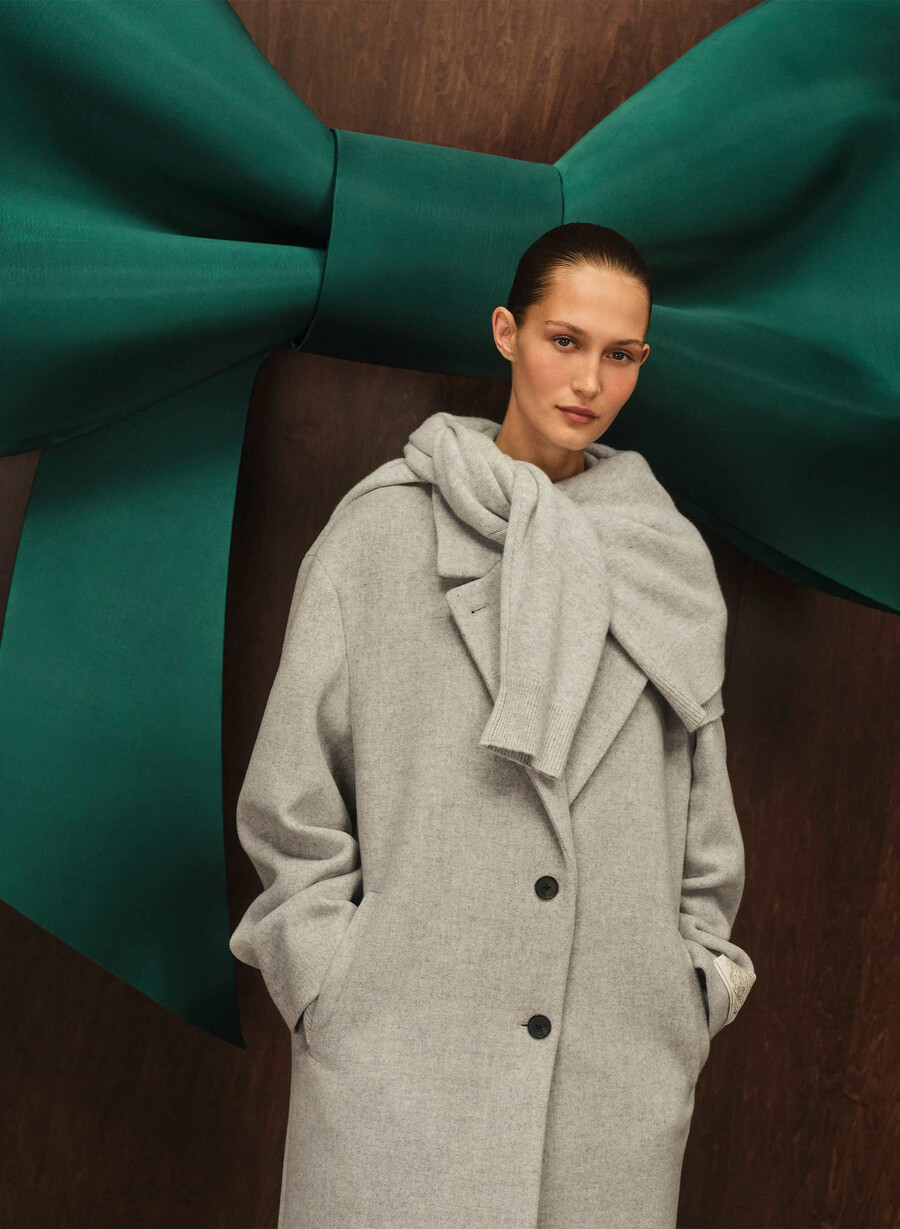 the only coat - mjuk ull kashmir ljusgrÅ ljusgrÅ