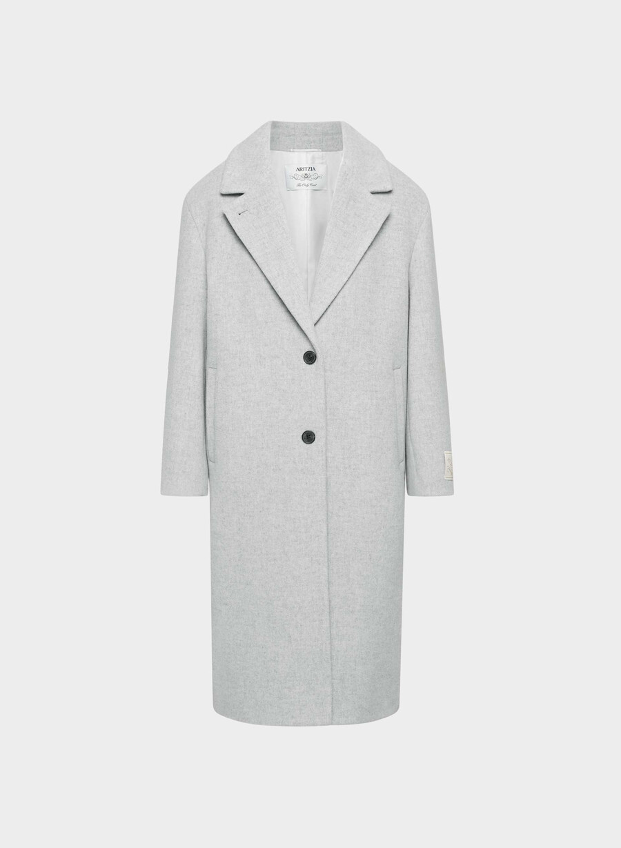 the only coat - mjuk ull kashmir ljusgrÅ ljusgrÅ