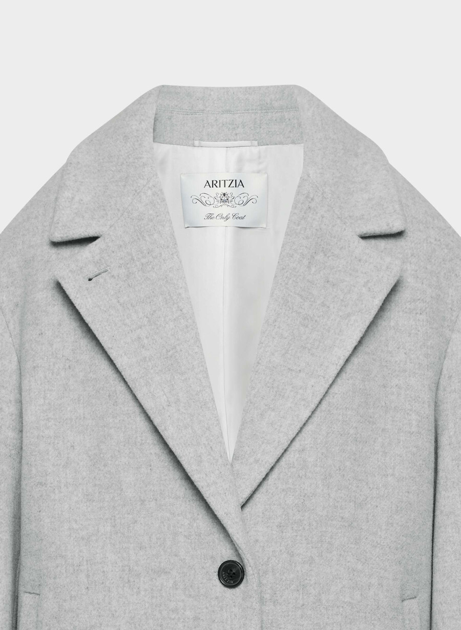 the only coat - mjuk ull kashmir ljusgrÅ ljusgrÅ