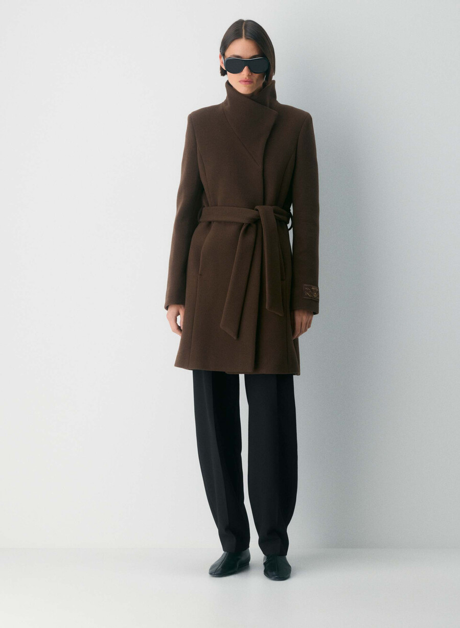 connor-kappan - mjuk ull- och kashmirfärgad rika mockabruna