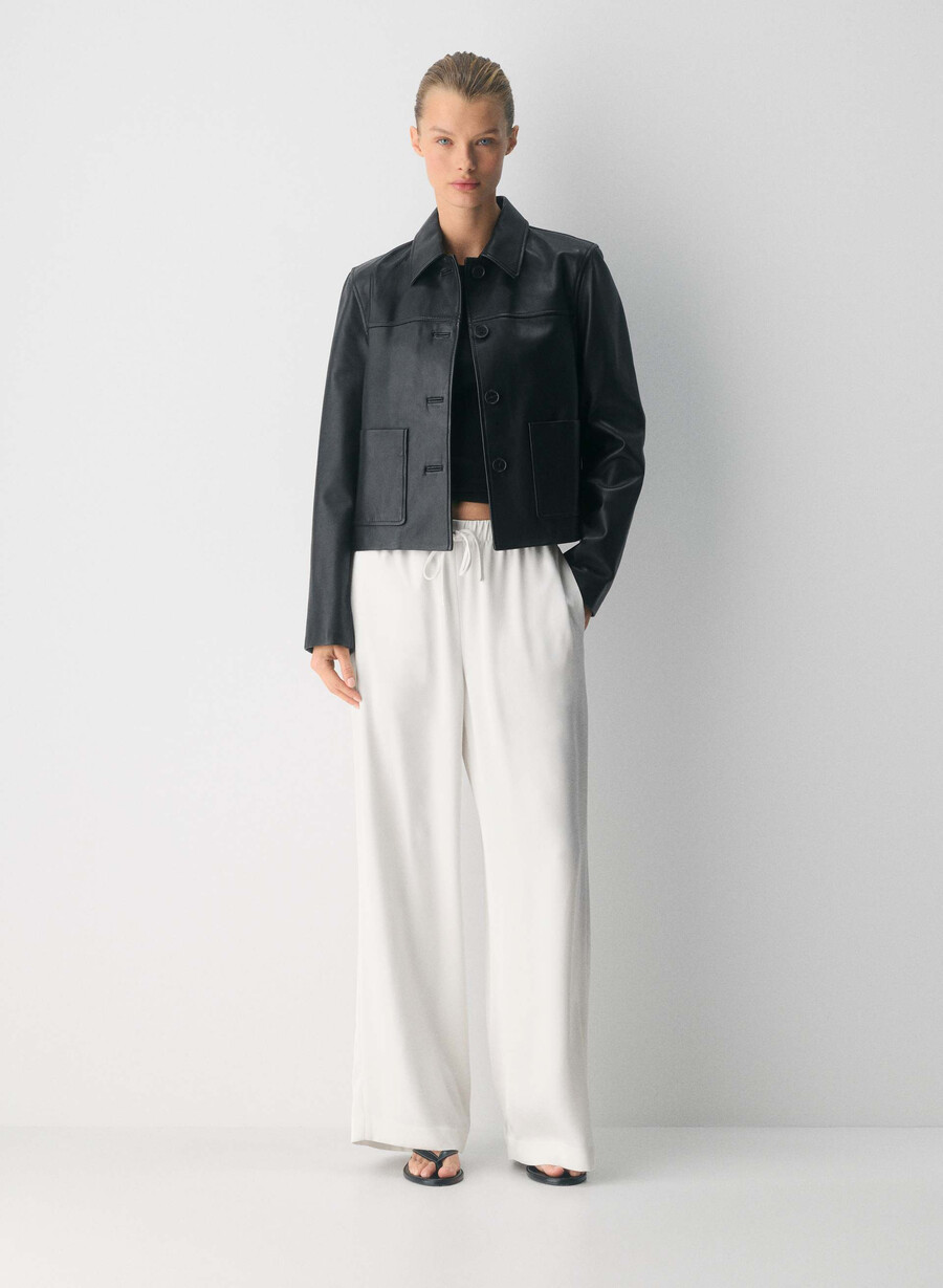 the lodge pant - satin ljus bjÖrk