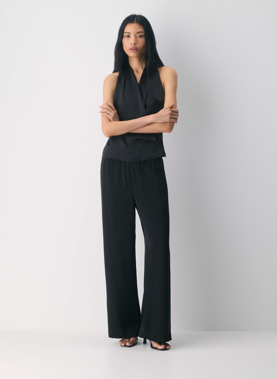 the lodge pant - satin svart