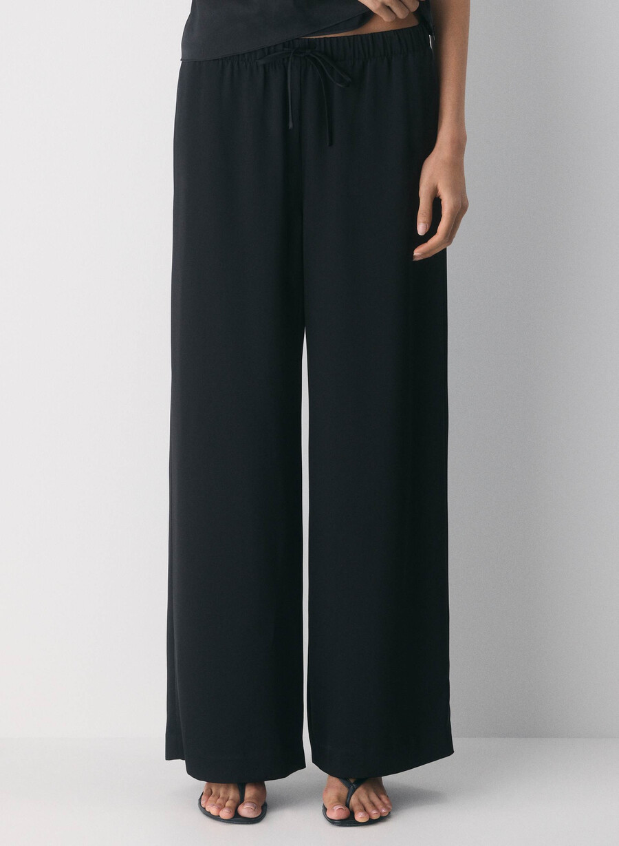 the lodge pant - satin svart