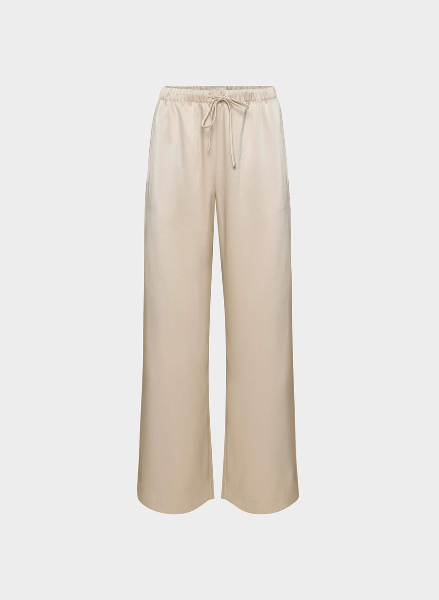 the lodge pant - satin marcona beige