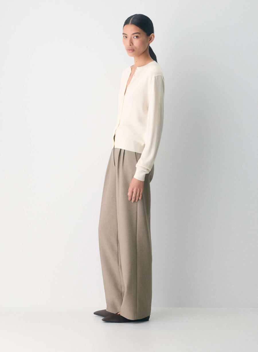 bare merinoull cardigan ljus bjÖrk
