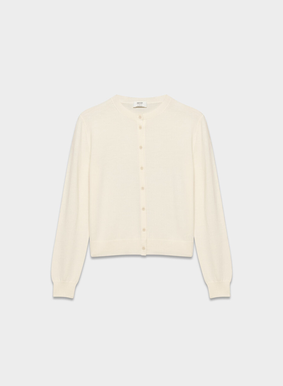 bare merinoull cardigan ljus bjÖrk