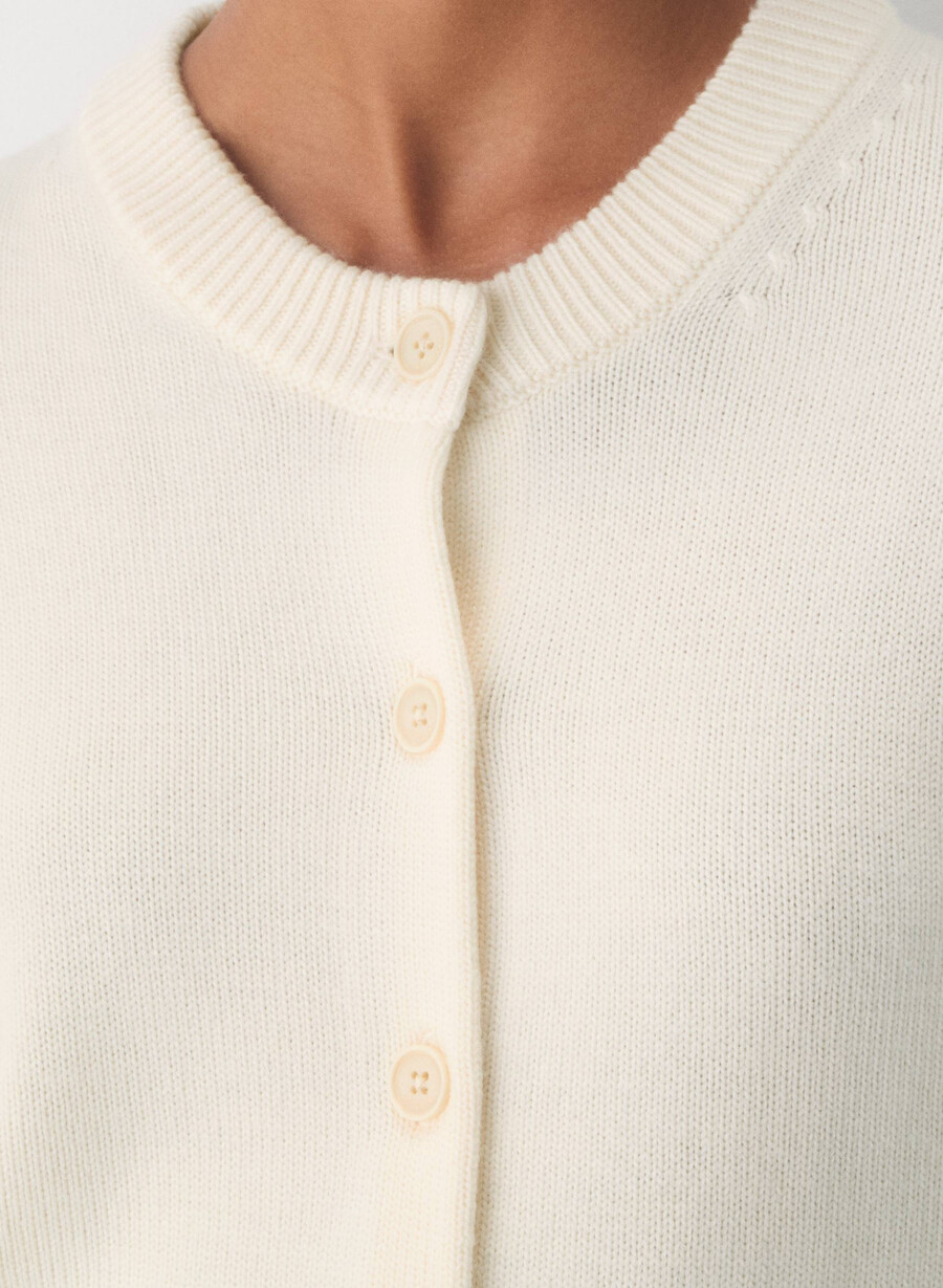 essential merinoull cardigan ljus bjÖrk