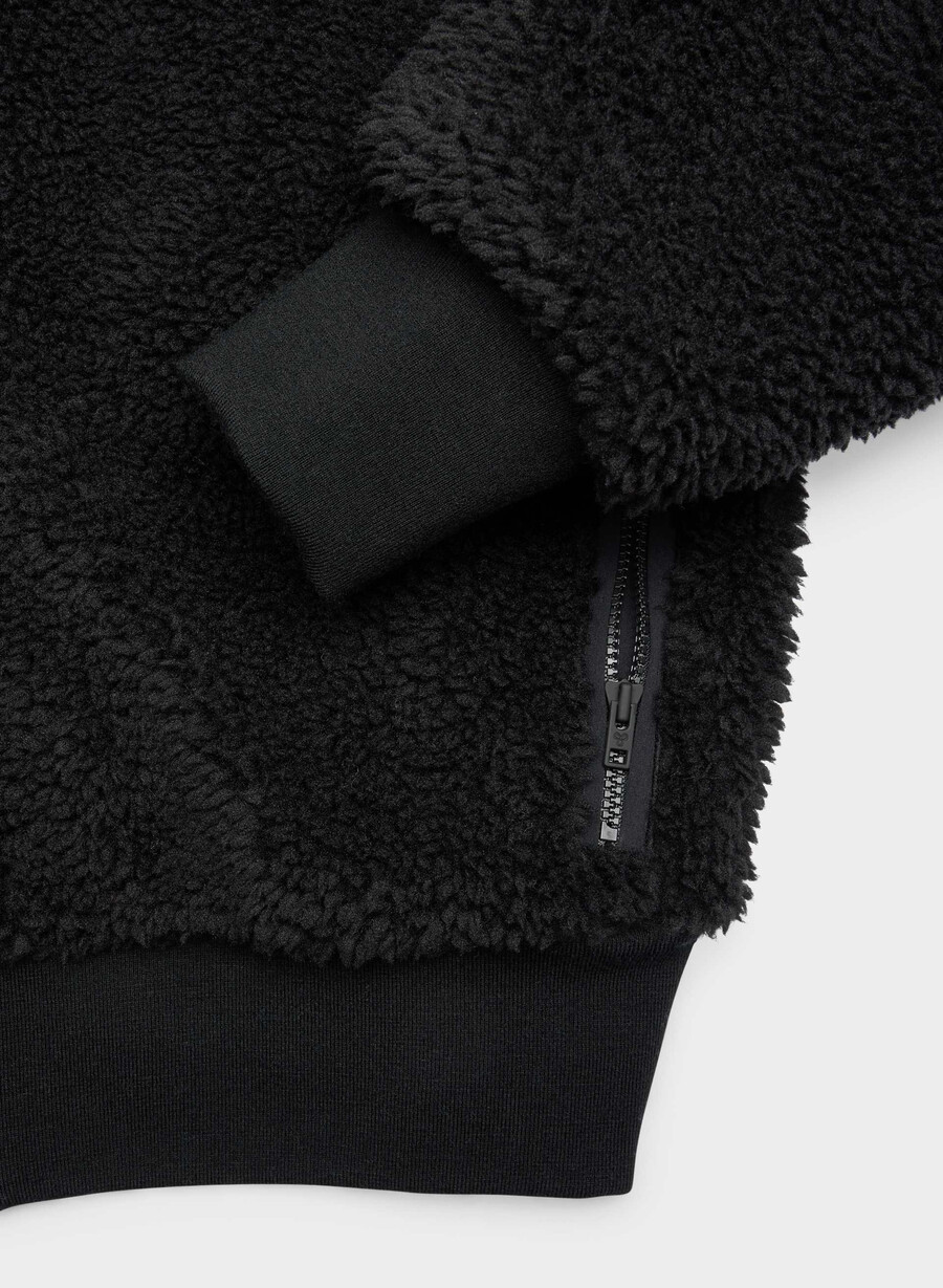 seasons mockneck zip-up svart