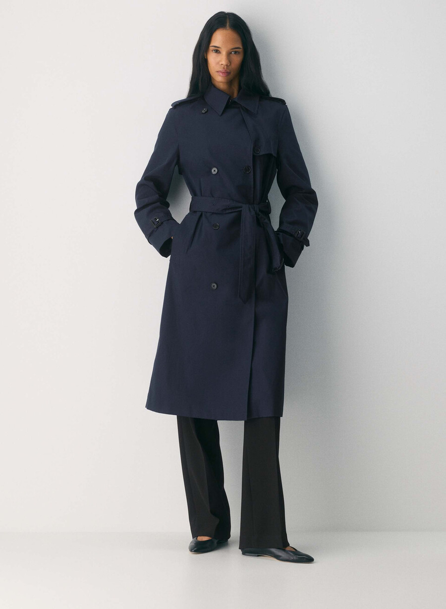 finch trench coat - city twill admiral
