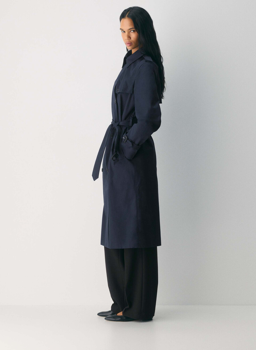 finch trench coat - city twill admiral