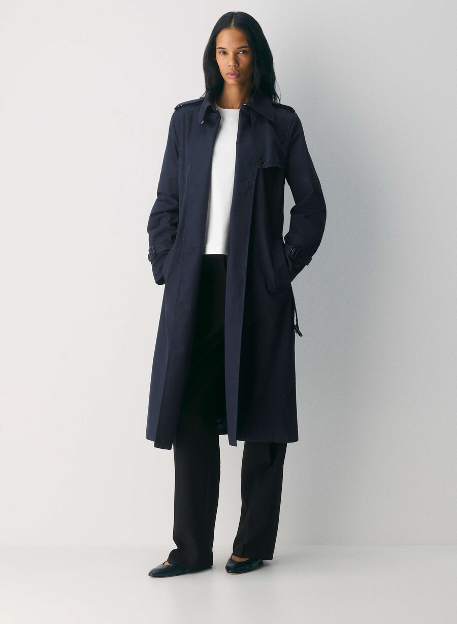finch trench coat - city twill admiral