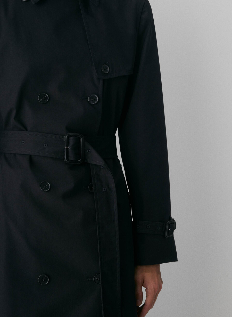 finch trench coat - city twill svart