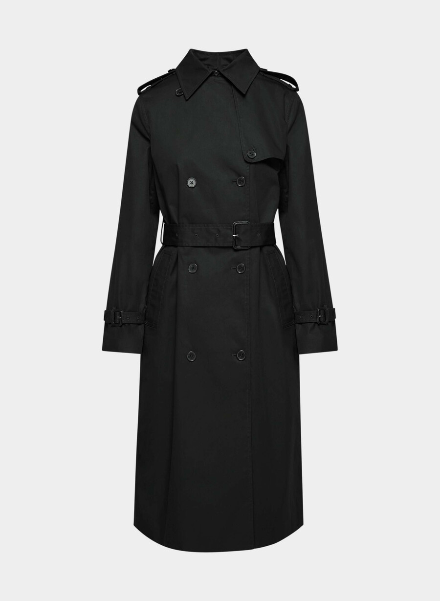 finch trench coat - city twill svart