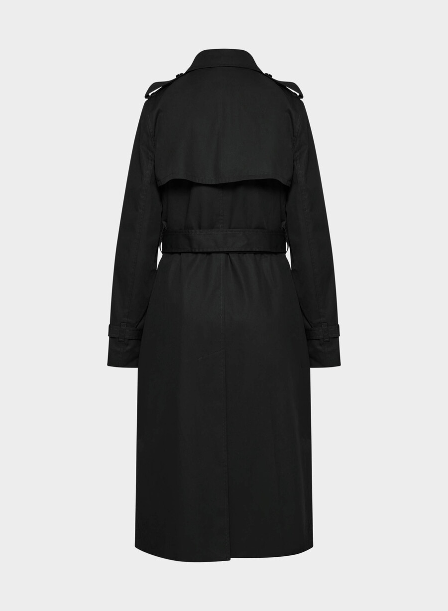 finch trench coat - city twill svart