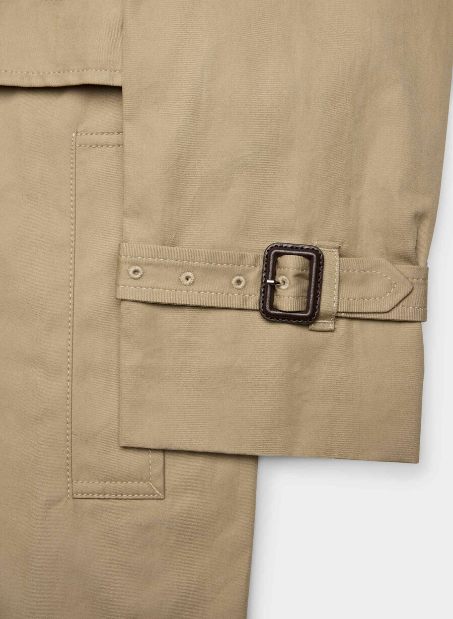 finch trench coat - city twill wicker tan
