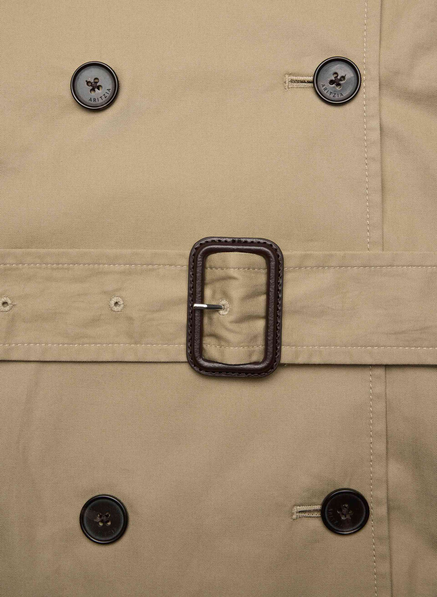 finch trench coat - city twill wicker tan