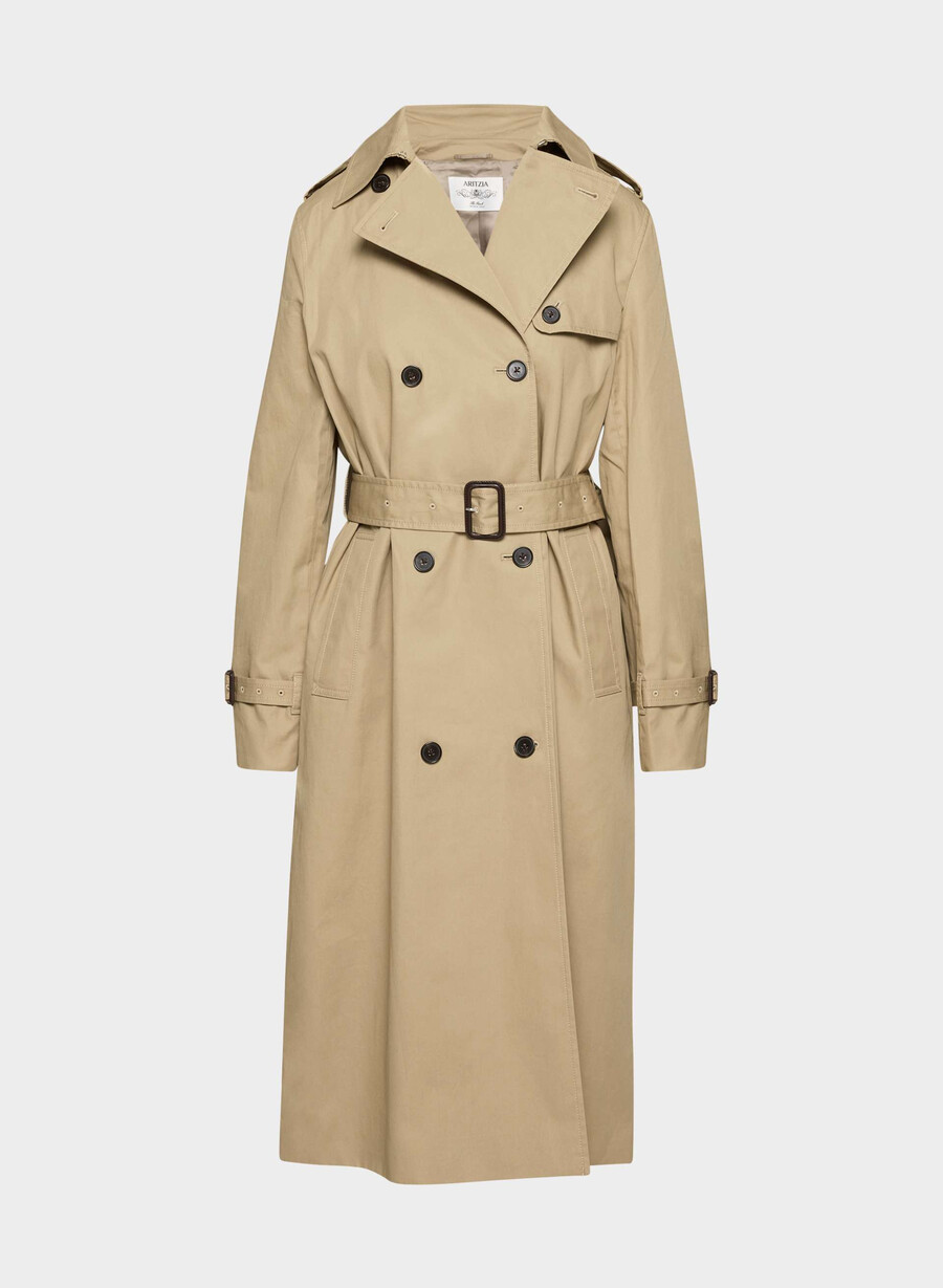 finch trench coat - city twill wicker tan
