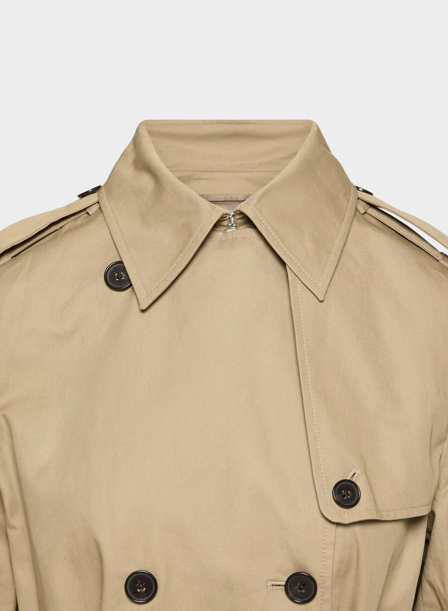 finch trench coat - city twill wicker tan