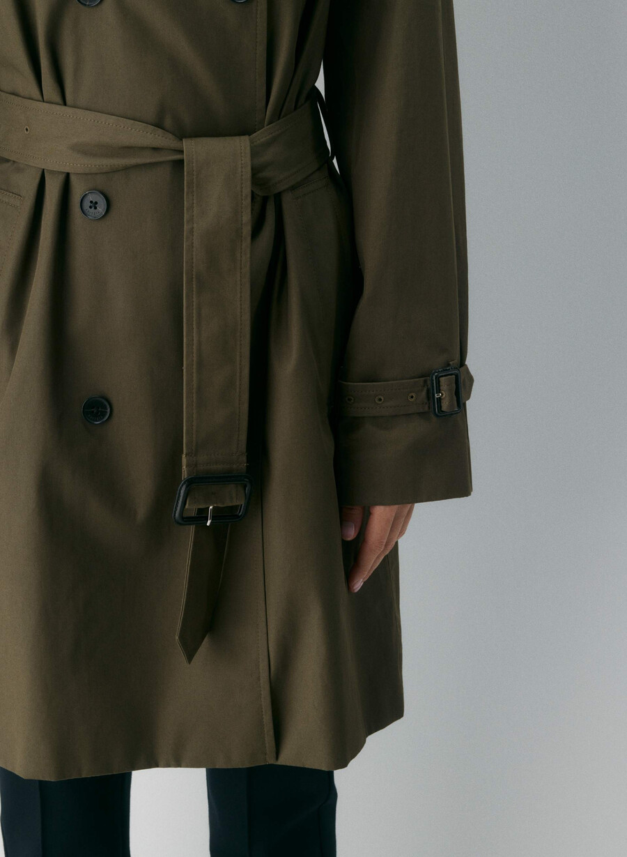ny the finch mid trench coat - city twill dreaming blue