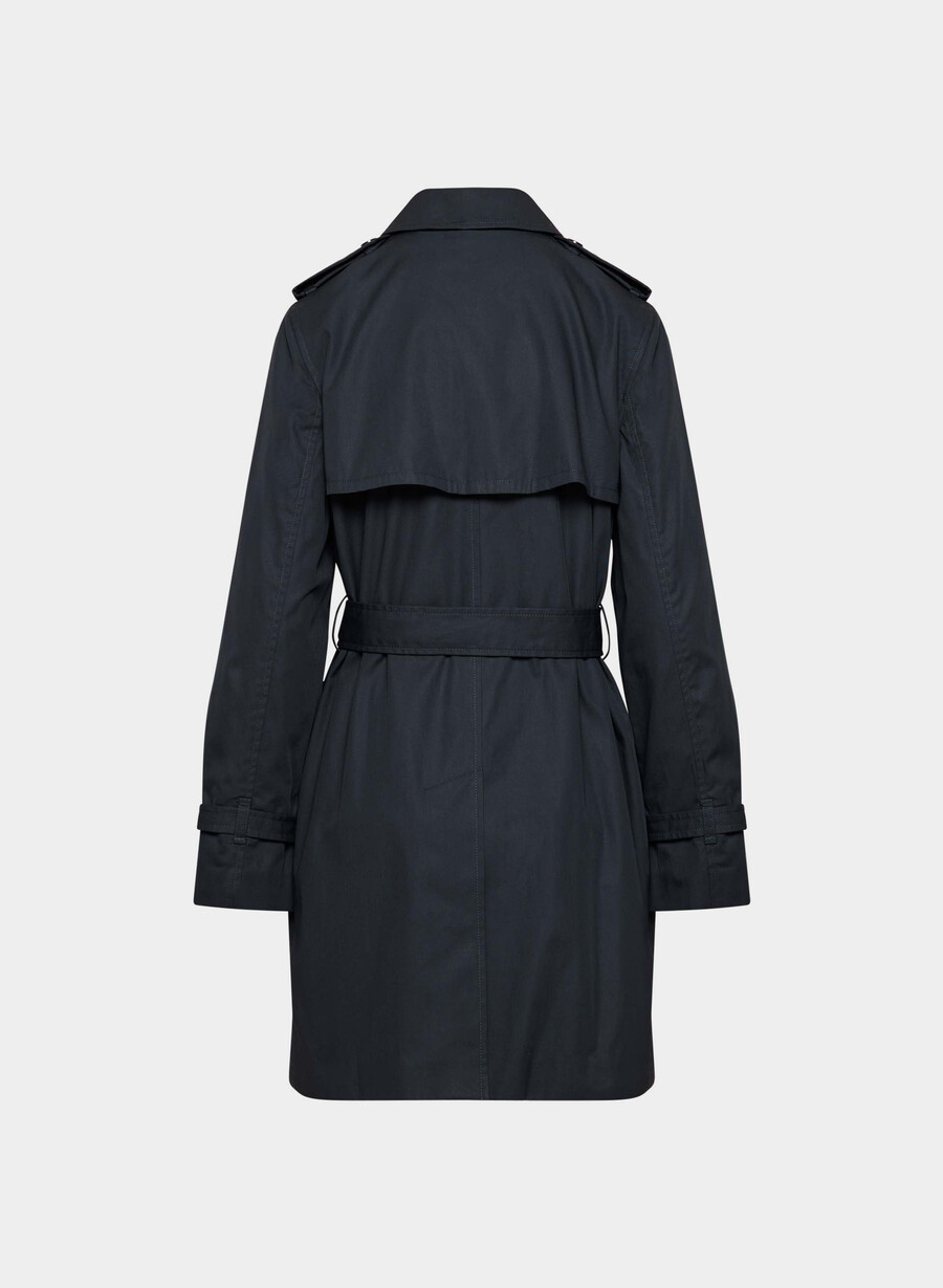 ny the finch mid trench coat - city twill dreaming blue