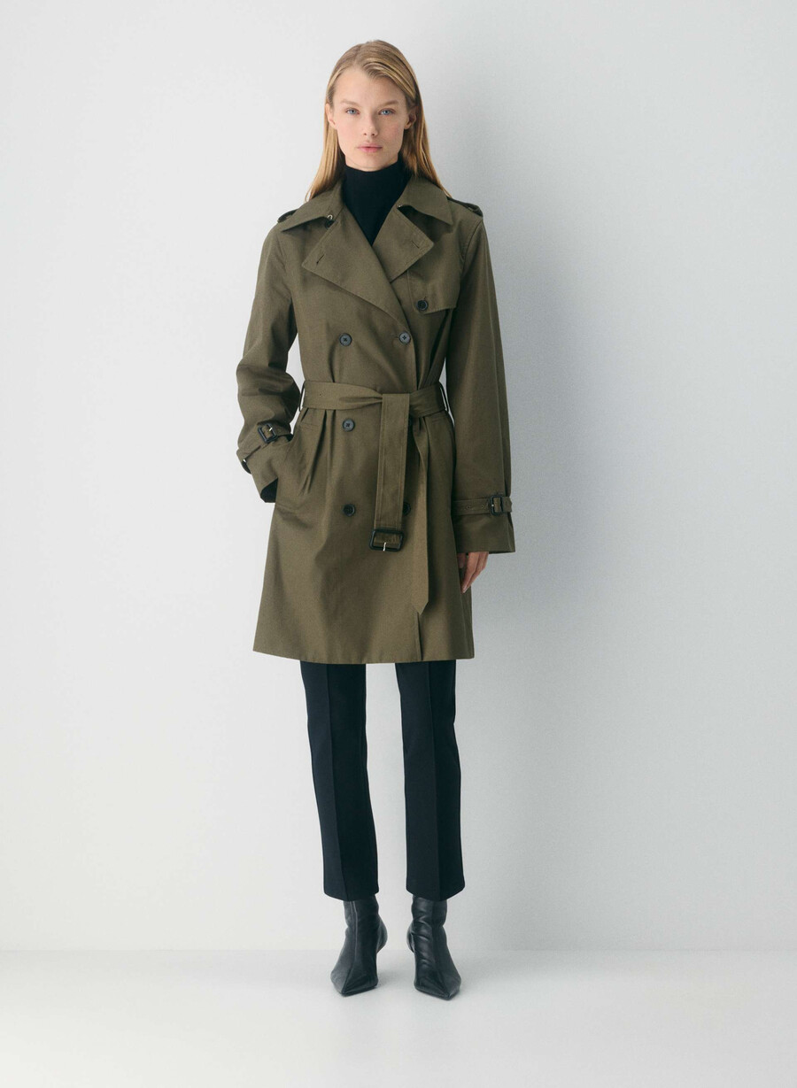 ny the finch mid trench coat - city twill dreaming blue