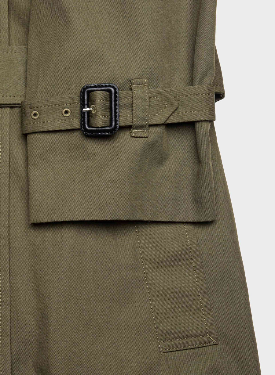 ny the finch mid trench coat - city twill atlas olive