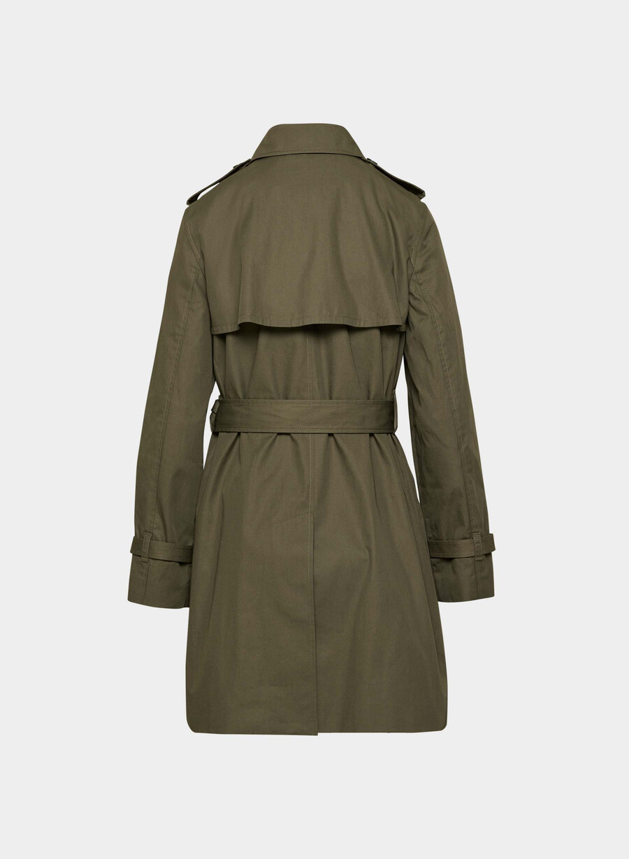ny the finch mid trench coat - city twill atlas olive