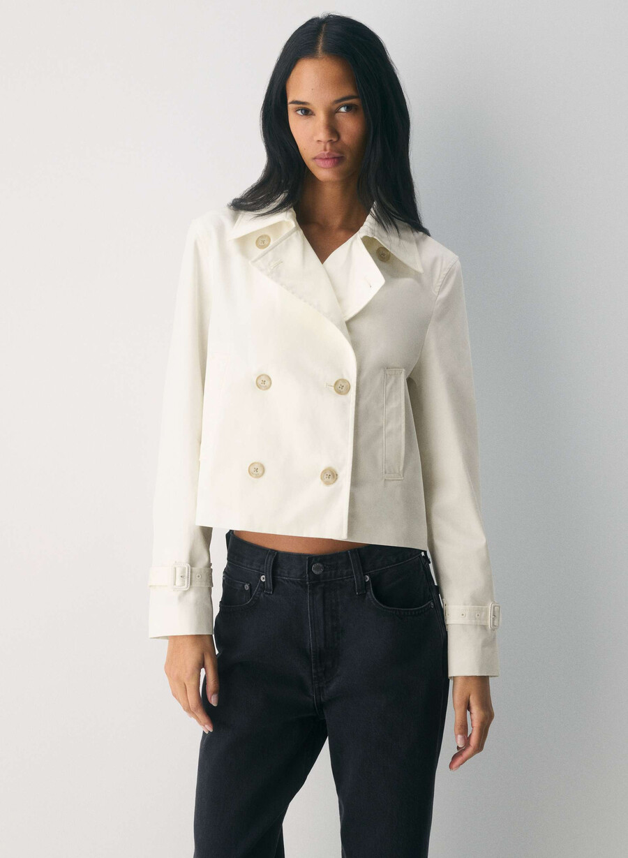 esquire trenchcoat - city twill ljus bjÖrk