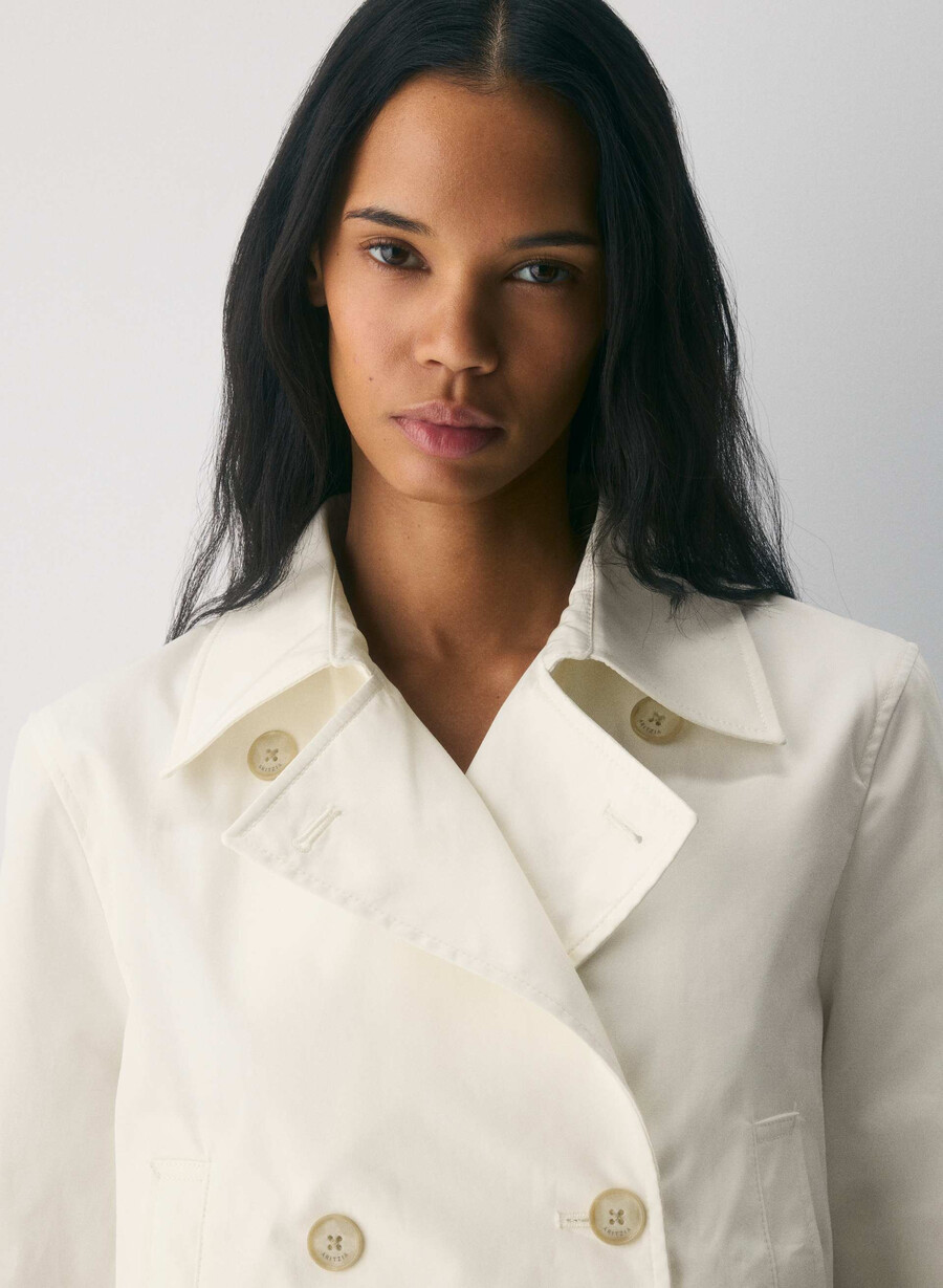 esquire trenchcoat - city twill ljus bjÖrk
