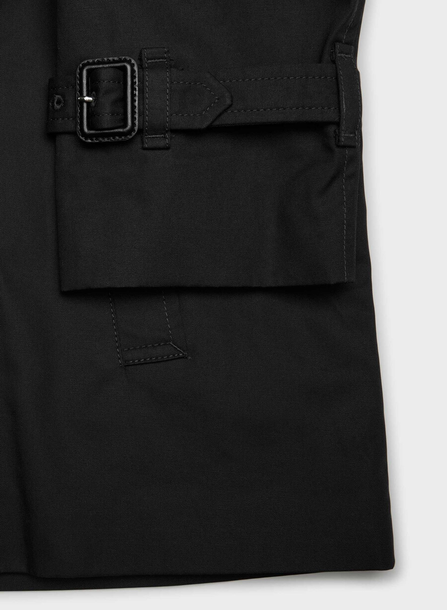 esquire trenchcoat - city twill svart