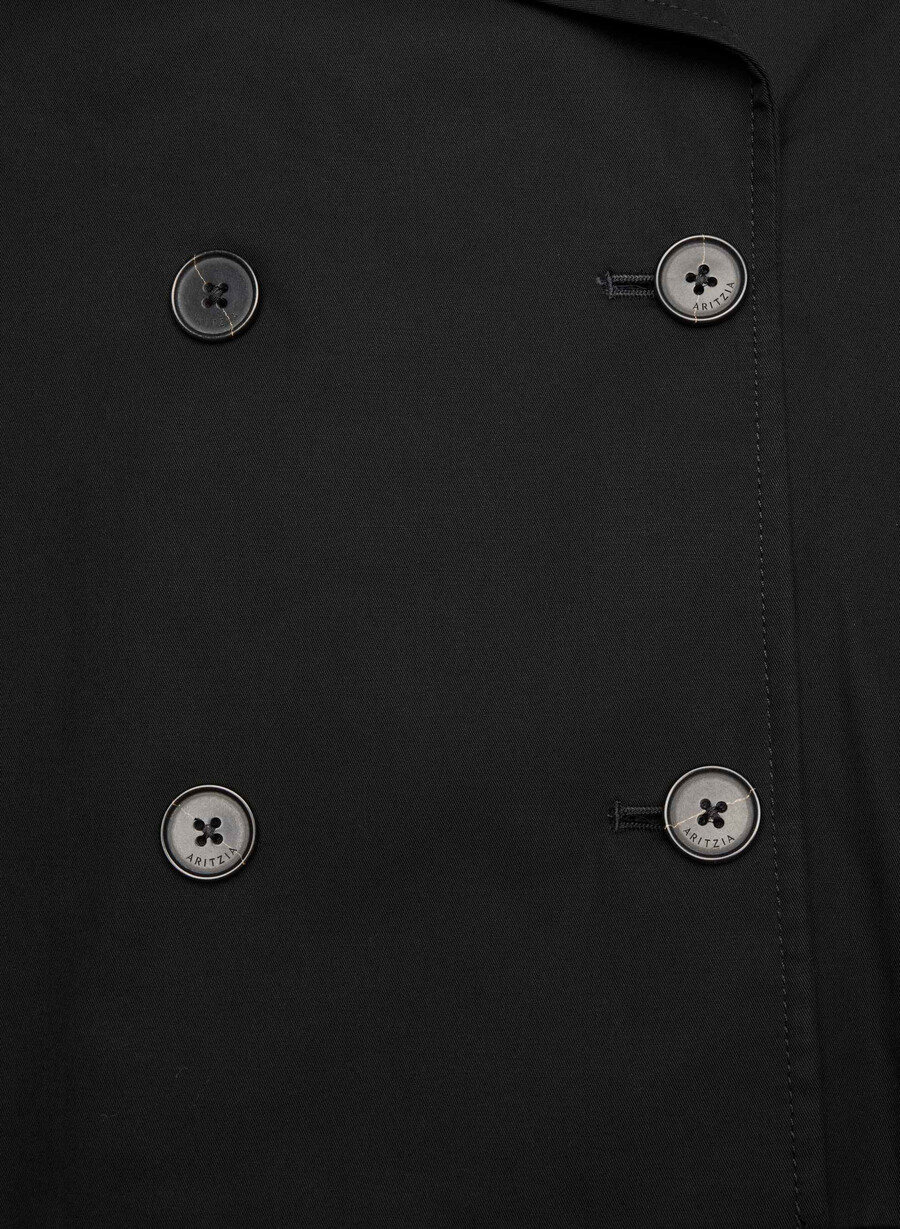 esquire trenchcoat - city twill svart